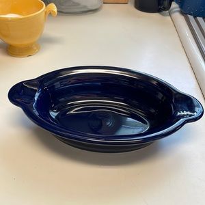 Fiesta ware individual oval casserole dish